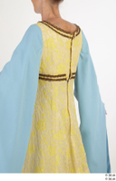  Photos Woman in Historical Dress 13 15th century Medieval clothing blue Yellow and Dress upper body 0007.jpg